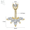 ZS 1 PC Gold Color 14G Stainless Steel Belly Ring Snake Heart Shiny CZ Crystal Navel Belly Button Rings Butterfly Navel Piercing - Image 26