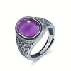 Vintage Silver Ring Tiger's Eye Stone 10 14MM Retro Style Large Stone Finger Rings Jewelry for Men - Image 8
