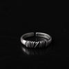Bfclub Silver Rings For Women Men Jewelry Finger Adjustable Open Vintage Knots Ring For Party Birthday Gift - Image 3