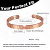 Copper Cuff Bracelet with Magnets Adjustable in Rose Gold-Tone - Image 11