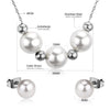 Purple Cubic Zirconia Imitaiton Pearl Pendants Earring Sets For Women Stainless Steel Chain Necklace Jewelry Sets - Image 25