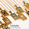 Tarot Queen Lover Magician Moon Necklace Stainless Steel Jewelry Gold Plated Decoration - Image 1