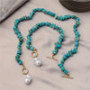 2pcs Vintage Elegant Turquoise Inlay Jewelry Set for Women Necklace Bracelet Jewelry Gifts - Image 5