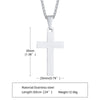 Stainless Steel Cross Pendant Necklace for Men with Rope Cuban or Box Chain - Image 16