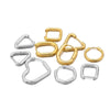10pcs Gold Plated Geometric Shaped Hoop Earrings Stainless Steel Women Jewelry Men Square Earring Punk Gifts Bulk - Image 2