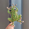 Ctue Rhinestone Frog Brooches for Women Lovely Vivid Animal Alloy Brooch Pin Men Suit Coat Accessory Jewelry Gifts - Image 8