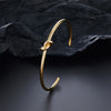 Golden Rose Gold Silverry Color Knot Bracelet Women Tie The Knoted Cuff Bangle Stainless Steel Charm Bridesmaid Wedding Jewelry - Image 4