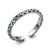 High-quality Personality Silver Jewelry S-shaped Pattern Letter Opening Rings - Image 5