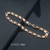 15 Style Choose Women Men Girl Rose Gold Color Curb/Weaving Bracelets Chains Jewelry 18cm-23cm - Image 16