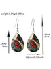 1 Pair of Geometric Line Pattern Earrings with Convex Glass and 316 Stainless Steel Water Drop Ear Hooks, in a Retro and Simple Style, Suitable for - Image 4