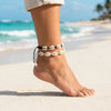 Braided Shell Anklet with Adjustable Rope Detail - Image 1