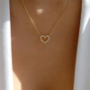 Kpop Crystal Hollow Love Pendant Necklace Romantic Zircon Simple Necklace For Women Jewelry Accessories - Image 1