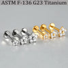 1/5PCS Implant Titanium Different Size Flower Zirconia Labret 16G Internal Threaded Cartilage Helix Lobe Earring Piercing - Image 19