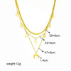 316L Stainless Steel Butterfly Moon Lock Blue Eyes Pendant Necklace For Women Multilayer Choker Chain Jewelry Gifts - Image 46