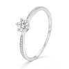 Silver Classic Six Claw Zircon Women Rings for Wedding Ring Gold Color Jewelry Anniversary Gift - Image 8