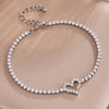 Yupsk 1/3pcs Sliver Color Sparkling Zircon Rhinestone Heart Tennis Bracelets Stainless Steel Bangles Jewelry - Image 7