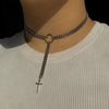 Goth Choker Ring Dagger Necklace Cosplay Grunge Gothic Punk Classical Dark Girl Gift Jewelry Alternative Minimalist Collar - Image 6