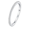 Full Eternity Thin Rings Silver CZ Simulated Diamond Stackable Bands Ring for Women Classic Wedding - Image 8