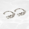 gold-plated silver ear Clips For Women Dainty Baguette Round Zircon CZ Conch Ear Cuff Earrings Jewelry - Image 3