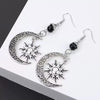 Gothic Dark Style Moon Sun Pentagram Earring Occult Crescent Wicca Witch DangleEarrings For Women Men Hanmade Goth Jewelry Gift - Image 1