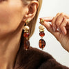 Vintage Resin Acrylic Geometric Pendant Earrings for Women Bohemia Round Water Droplet Drop Earrings Jewelry Accessories - Image 1