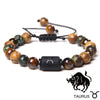 12 Constellation Zodiac Sign Stone Bracelet Turquois Tiger Eye Mineral Bracelet Adjustable Woven Bangle Leo Jewelry Gift - Image 15