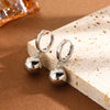Silver Needle Minimalist 10mm Round Ball Pendant Earrings for Women Hoop Earrings Party Jewelry Gifts - Image 4
