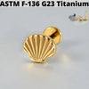 1PC Moon Titanium Cartilage Earrings Stud 16G Internally Threaded Helix Heart Ear Tragus Piercing Body Jewelry - Image 22