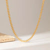 316L Stainless Steel Wheat Chain Necklace Metal Texture Plated Neck Chain Jewelry Gift - Image 6