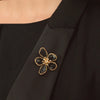 Women Transparent Flower Rhinestone Brooch Jewelry Elegant Crystal Brooches Pins Badges Plant Pin Gift - Image 1