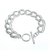 silver bracelet double ring bracelet women engagement jewelry gift - Image 5
