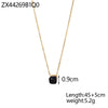 Stainless Steel Colorful Double White Black Square Stone Drop Earring Gold Plated Earrings For Women Jewelry - Image 11
