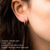 3Pairs Stainless Steel Round Rings Huggies Earrings Set for Women Men Stackable Gold Plated Tiny Ear Cartilage Hoops - Image 2