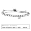 Charms Tennis Bracelet for Women, Cubic Zirconia Chain Bracelet Adjustable,Stainless Steel Miami Link CZ Bangle Gift - Image 20
