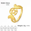 Pentagram Triple Moon Goddess Symbol Rings for Women Men Stainless Steel Crescent Star Ring Vintage Wicca Jewelry Gift - Image 7