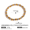Minimalist Gold Color Plated Stainless Steel Thick Chain Bracelet Double Color Bead Bracelet Women's Jewelry - Image 10