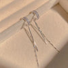 Silver Color Crystal Tassel Non-Piercing Cuff Ear Clip Earring for Women Shiny Zircon Chain Fake Cartilage Piercing Jewelry - Image 6