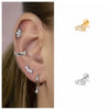 2pcs Silver Zirconia Labret Lip Ring Tragus Cartilage Piercing Stud Earrings for Women Men Earring Jewelry - Image 34