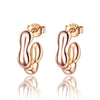 Rose Gold Series Silver Flamingo Giraffe Star and Moon Flower Earrings Elegant Party Jewelry Gifts - Image 21