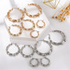Boho Style Large Circle Bamboo Joint Hoop Earrings Set for Women Golden Silver Color Earrings Party Jewelry Accessory - Image 5