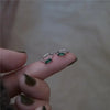 Sell Silver Squre Hoop Earrings for Women Silver Ear Studs Initial Earrings - Image 3