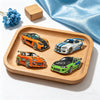 4pcs Creative Sports Car Enamel Pins Set Cartoon Brooch Lapel Pin Badge for Backpack Clothing Jewelry Accessory - Image 1