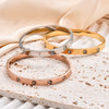 6mm Wide Zircon Openable Bracelet for Women,Stainless Steel Polished Bangle Bracelets,Girl Jewelry Gifts - Image 5