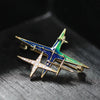 Classic Rhinestone Star Brooch Gold Plated Oil Painting Enamel Lapel Pin Women Men Scarves Dress Badge Accessories Birthday Gift - Image 3