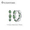 Silver Ear Needle Oval Small Zircon Hoop Earrings Colorful Zircon Gold Earrings for Women Party Jewelry - Image 24