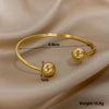 Greatera Minimalist Double Ball Stainless Steel Cuff Bracelet Bangle for Women Gold Plated Opening Bracelets Party Jewelry - Image 6