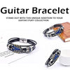 Retro Faux Leather Guitar Bracelet, Punk Rock Music Guitar Leather Bracelet, Handmade Braided Multi-Layer Wrap Bracelet - Image 4