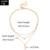 Multi-layer Necklace For Women Simple Crystal Water Drop Pendant Gold Silver Color Chain Choker Jewelry - Image 2