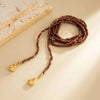 Geometric Acrylic Bead Choker Necklace with Pendant Detail - Image 4