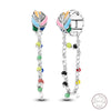 Silver Sweetheart Bow Earrings Round Donut Zircon Crab Ocean Earrings for Women Girls Jewelry - Image 39